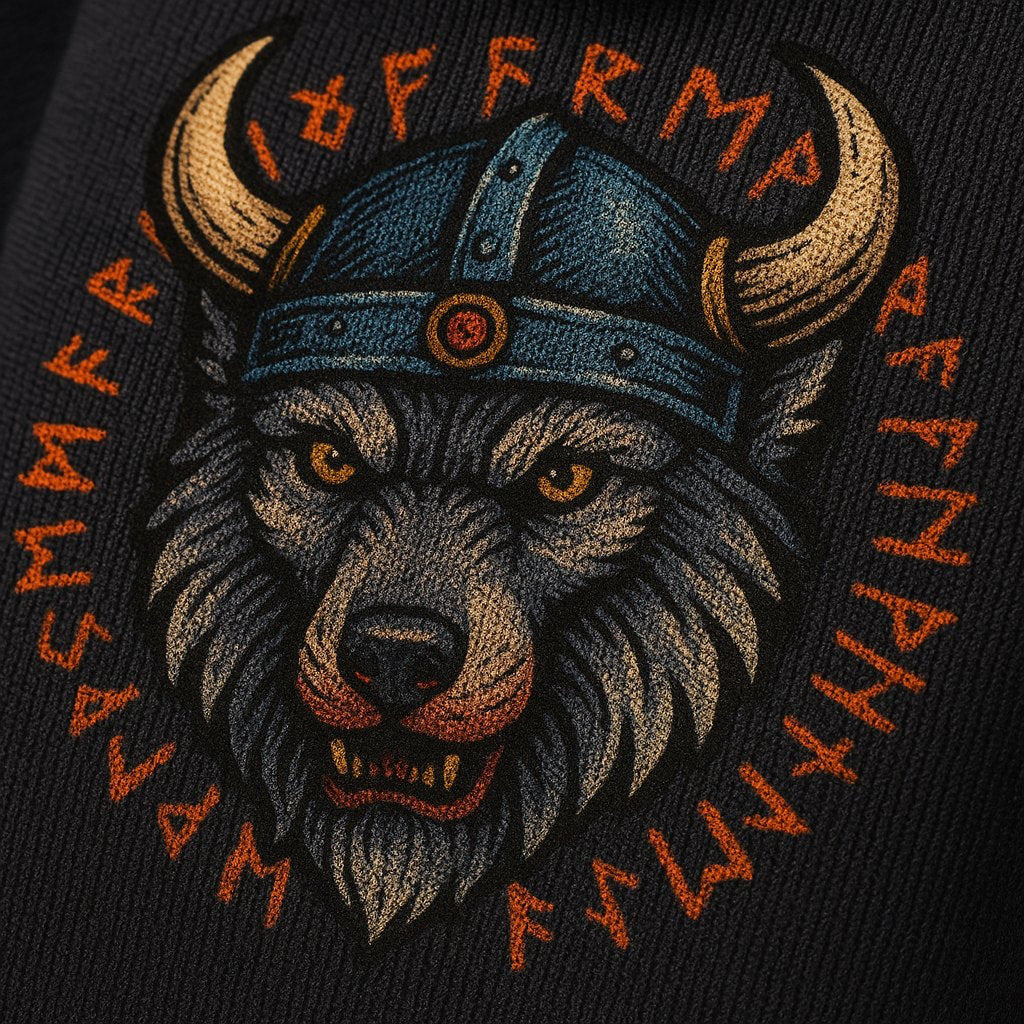 Áo 3D Sói Viking – Hoodie In Toàn Phần
