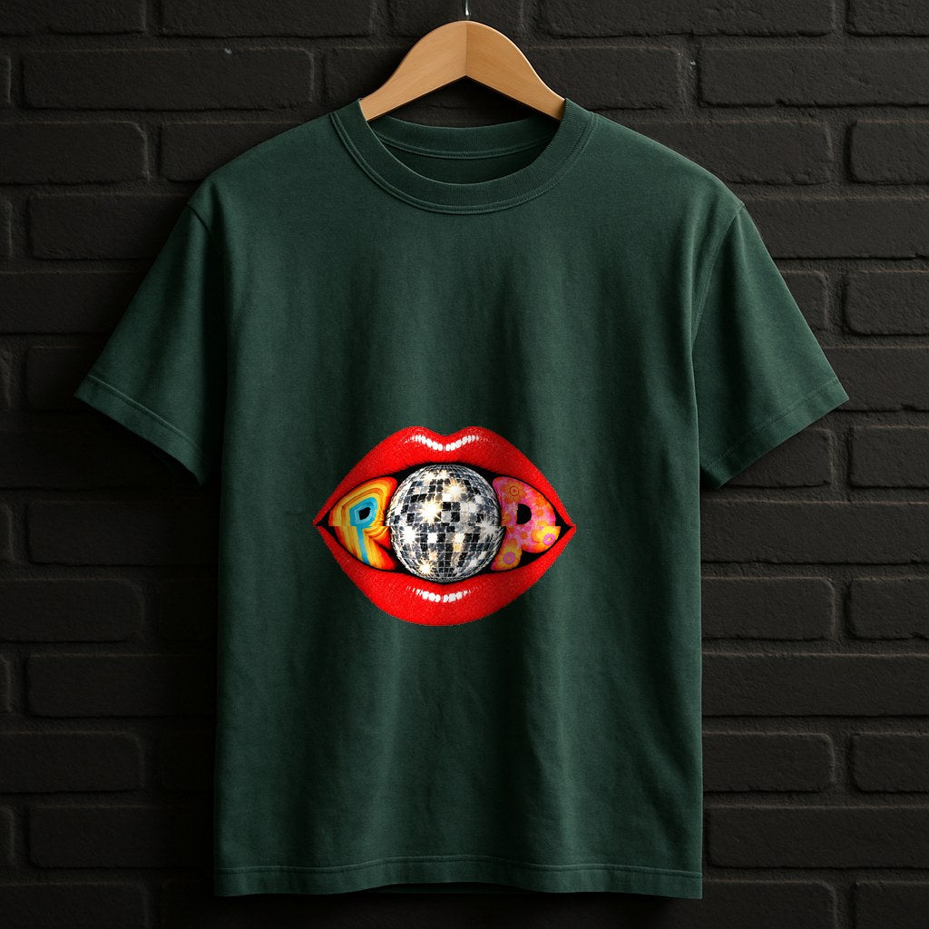 POP Lips Disco Shirt — Forest Shirt