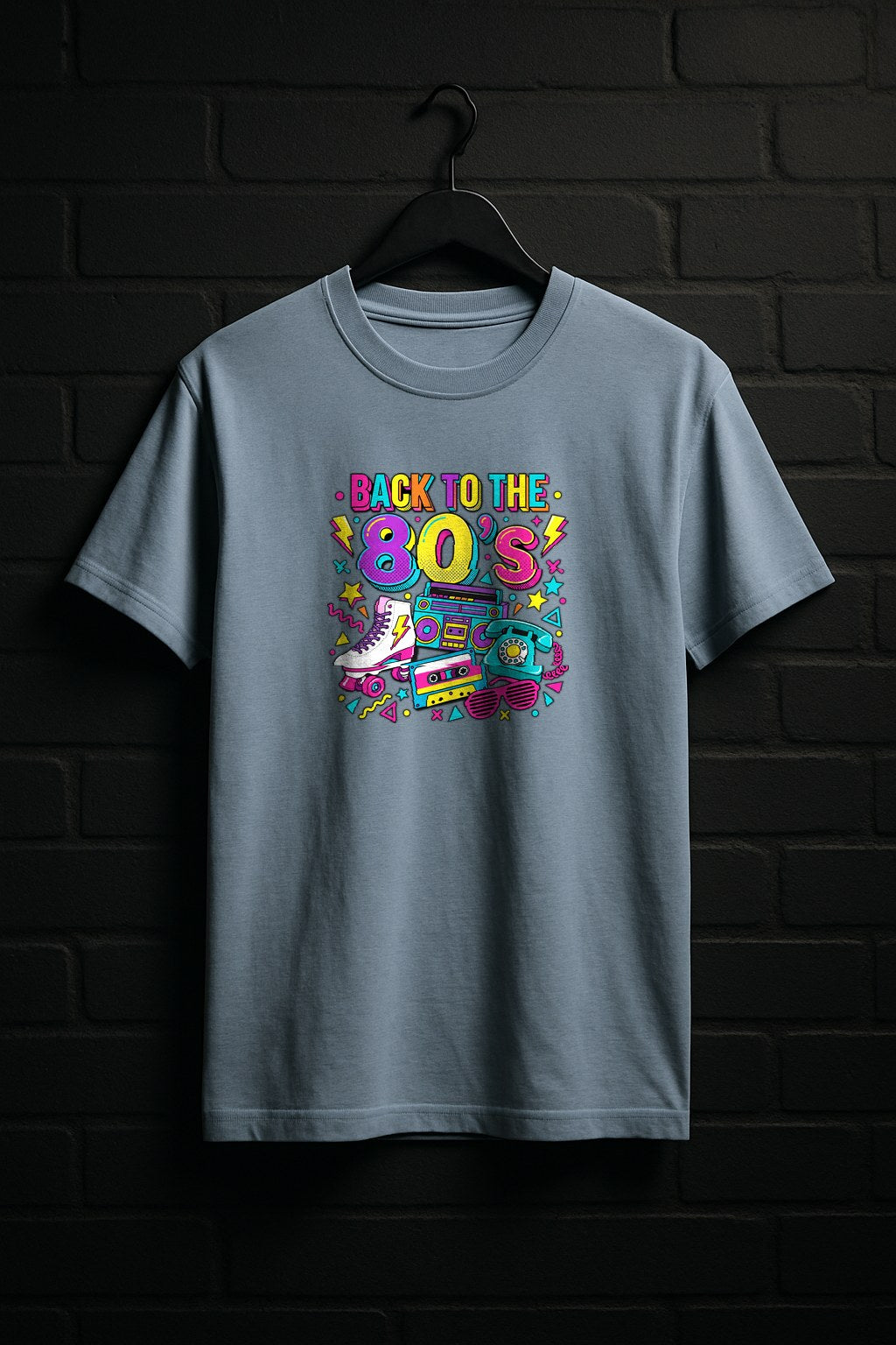 back_to_80s — Light Blue Shirt