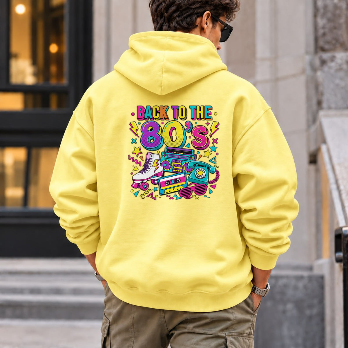 back_to_80s hoodie — Yellow
