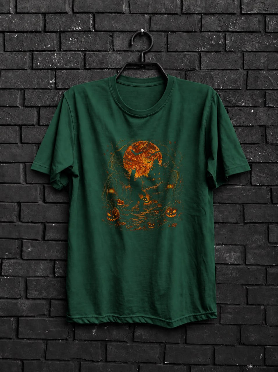 bigfoot_halloween — Forest Green Shirt