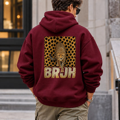 bruh_cheetah hoodie — Maroon