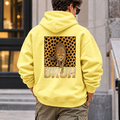 bruh_cheetah hoodie — Yellow