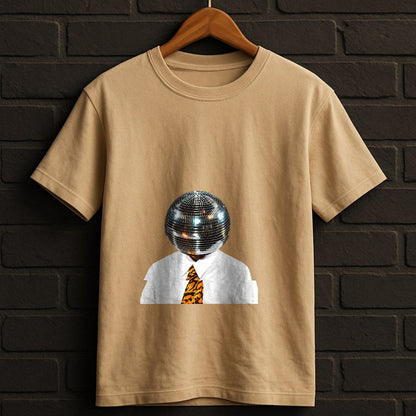Black and White Disco Ball Club Shirt — Sand Shirt
