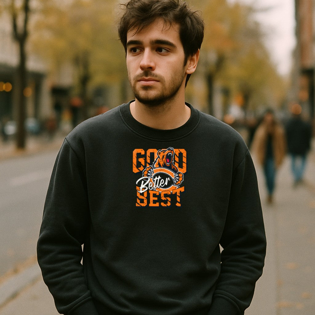 Model wearing the design — male fit