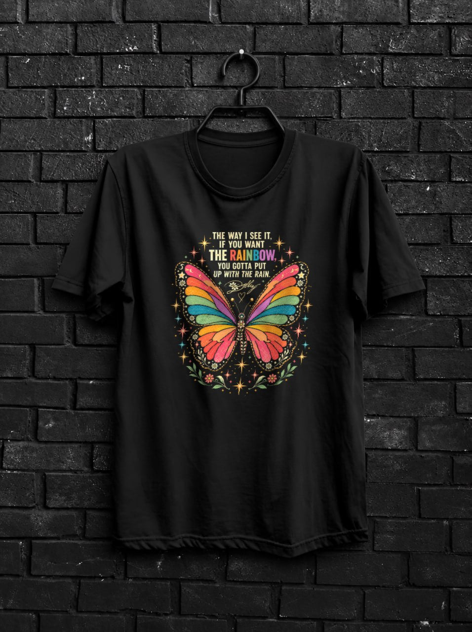 Inspirational Butterfly Shirt — Charcoal Shirt