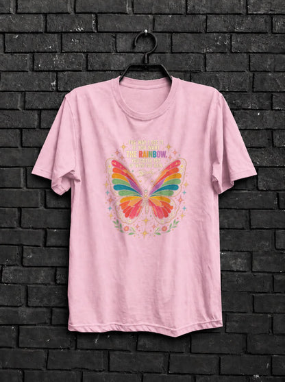 Inspirational Butterfly Shirt — Light Pink Shirt