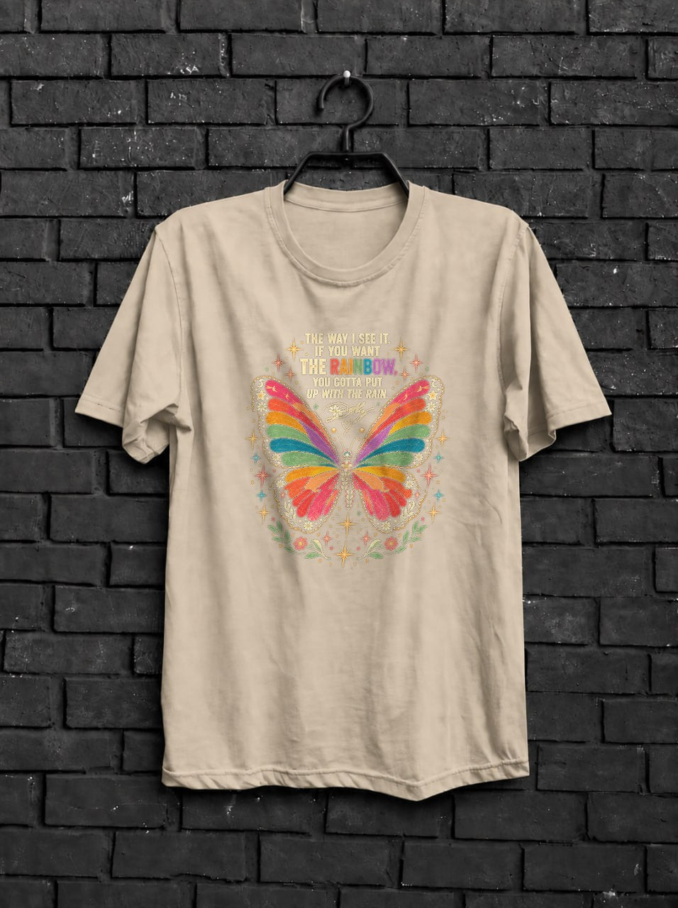 Inspirational Butterfly Shirt — Cream Shirt