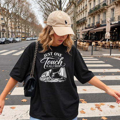 Model wearing the design — female fit
