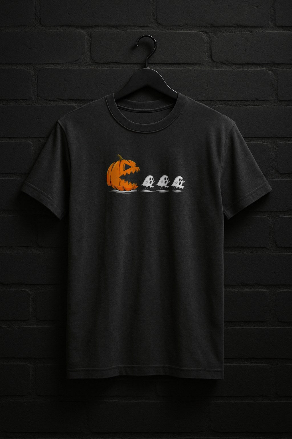 pumpkin_chasing_ghost — Charcoal Shirt