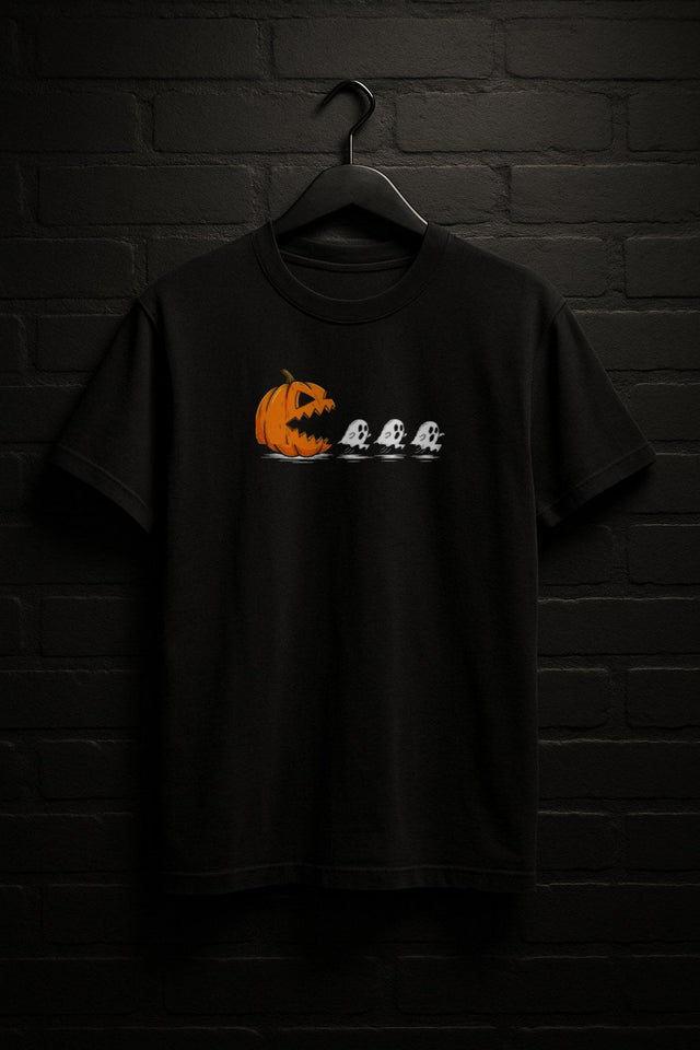 Pumpkin Chasing Ghosts Shirt — Funny Halloween Tee