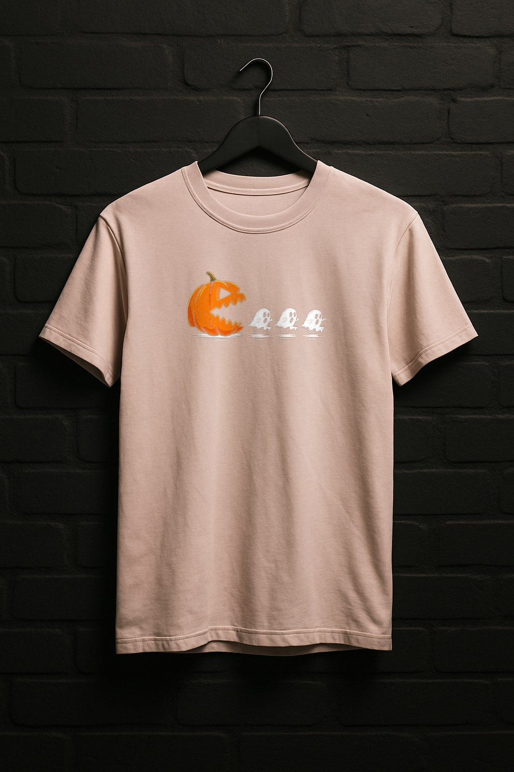 pumpkin_chasing_ghost — Light Pink Shirt