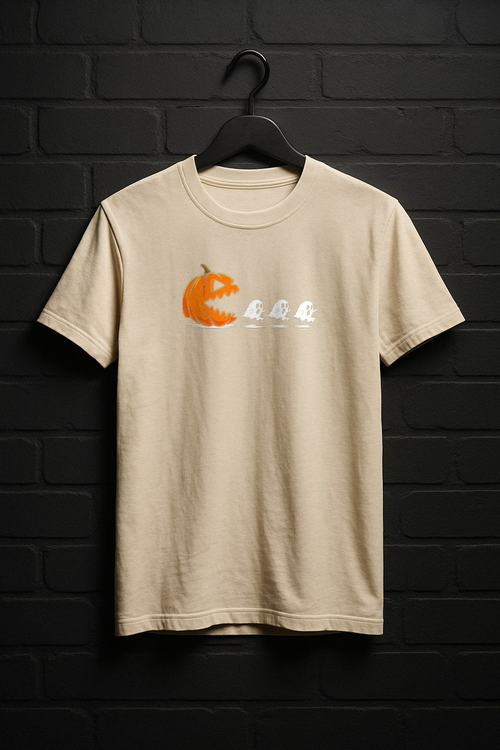 pumpkin_chasing_ghost — Cream Shirt