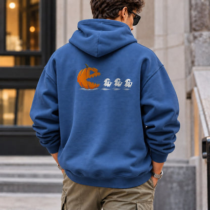 pumpkin_chasing_ghost hoodie — Royal Blue