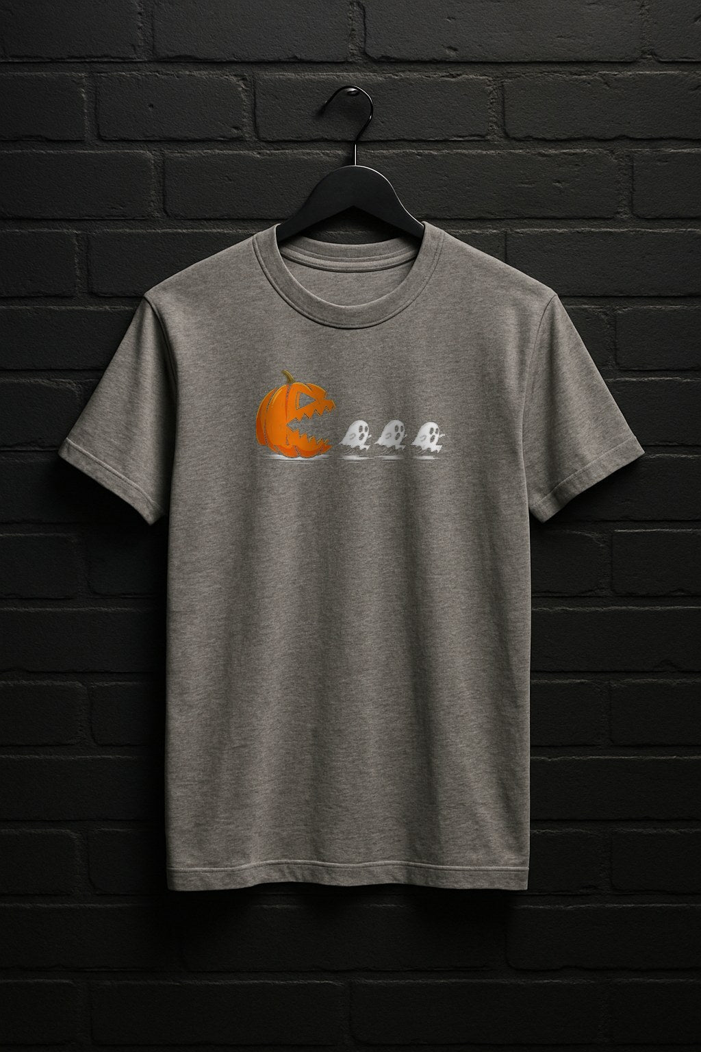 pumpkin_chasing_ghost — Dark Gray Shirt