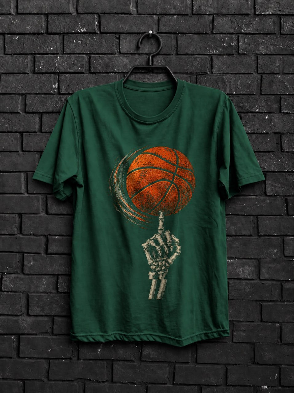 skeleton_basketball — Forest Green Shirt