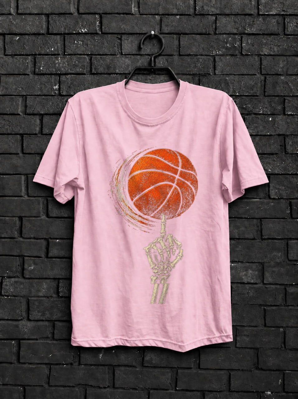 skeleton_basketball — Light Pink Shirt