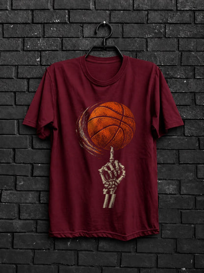 skeleton_basketball — Maroon Shirt