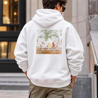 spooky_scene_pumpkin hoodie — White