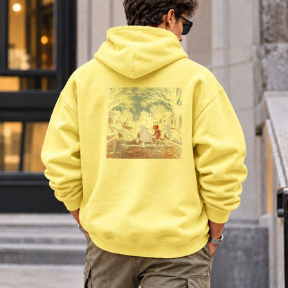 spooky_scene_pumpkin hoodie — Yellow