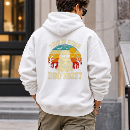 this_is_boo_sheet hoodie — White