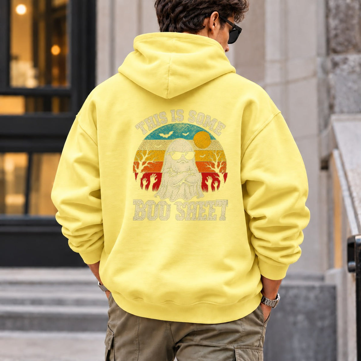 this_is_boo_sheet hoodie — Yellow