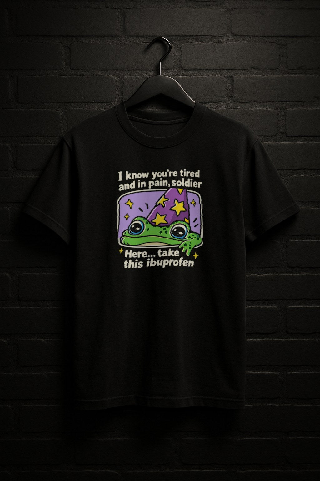 Tired Frog — Black Shirt