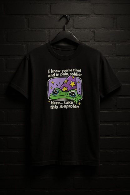Tired Frog — Black Shirt