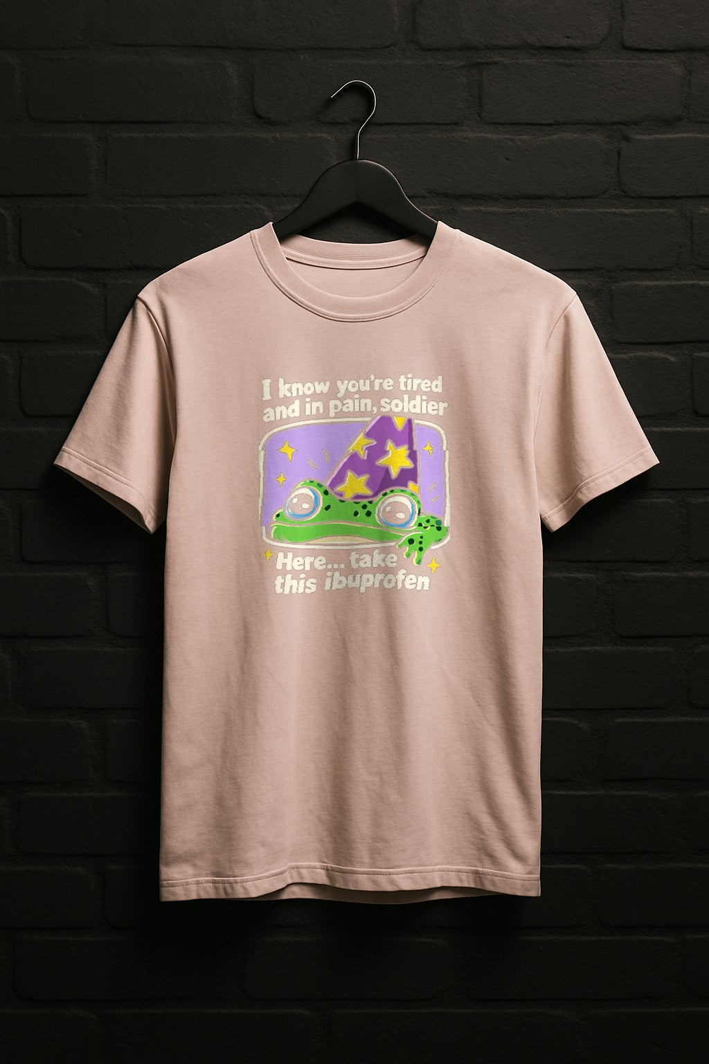 Tired Frog — Light Pink Shirt