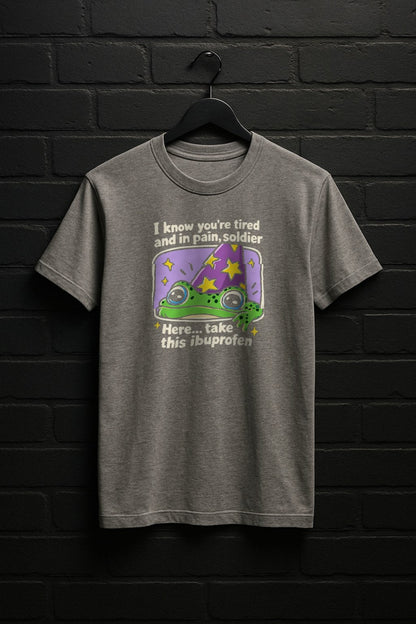 Tired Frog — Dark Gray Shirt