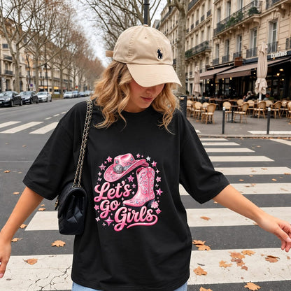 Let's Go Girls Coquette Western Country Cowgirl Shirt