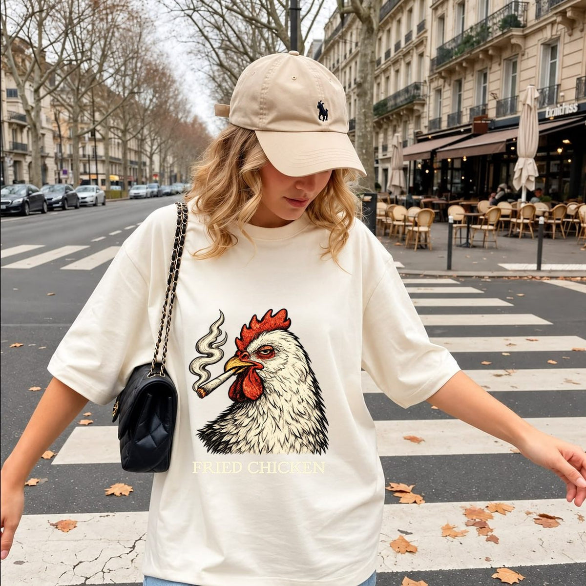 Fried Chicken 420 Smoking Funny Chicken Rooster Shirt