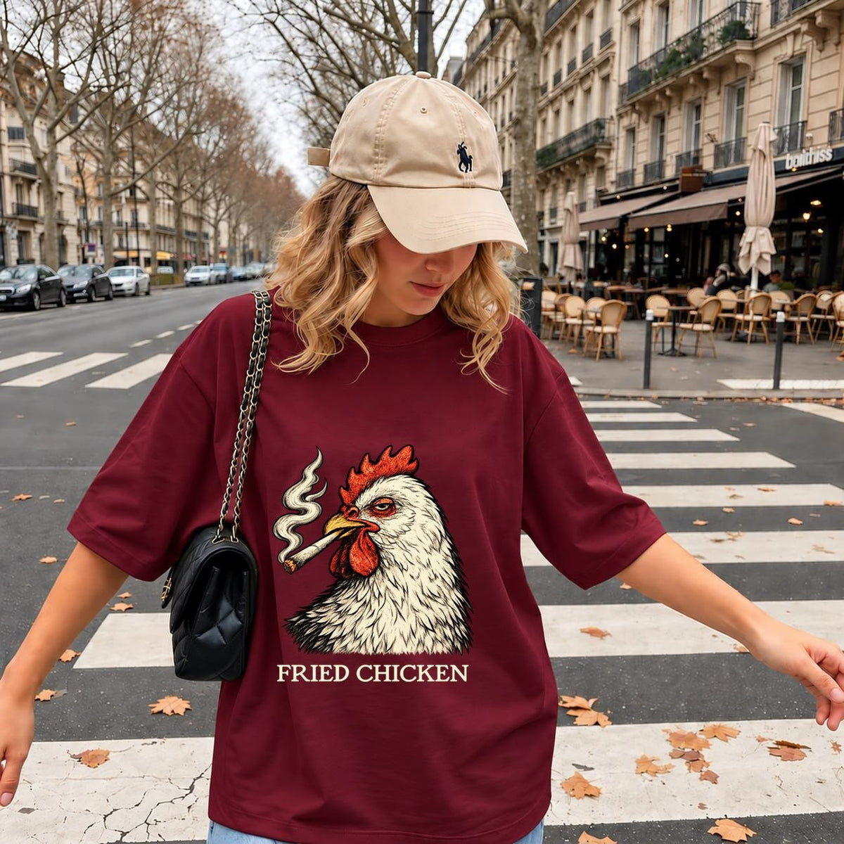 Fried Chicken 420 Smoking Funny Chicken Rooster Shirt