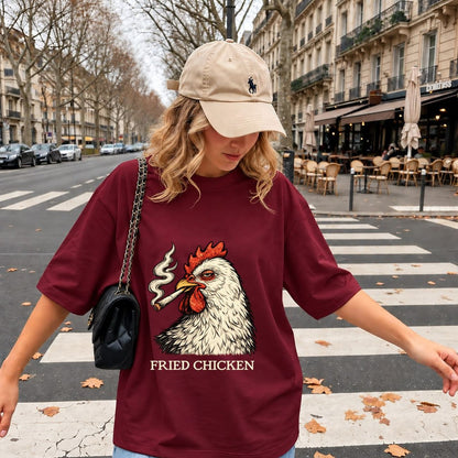 Fried Chicken 420 Smoking Funny Chicken Rooster Shirt