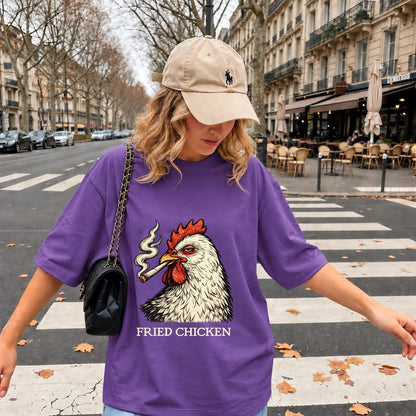Fried Chicken 420 Smoking Funny Chicken Rooster Shirt