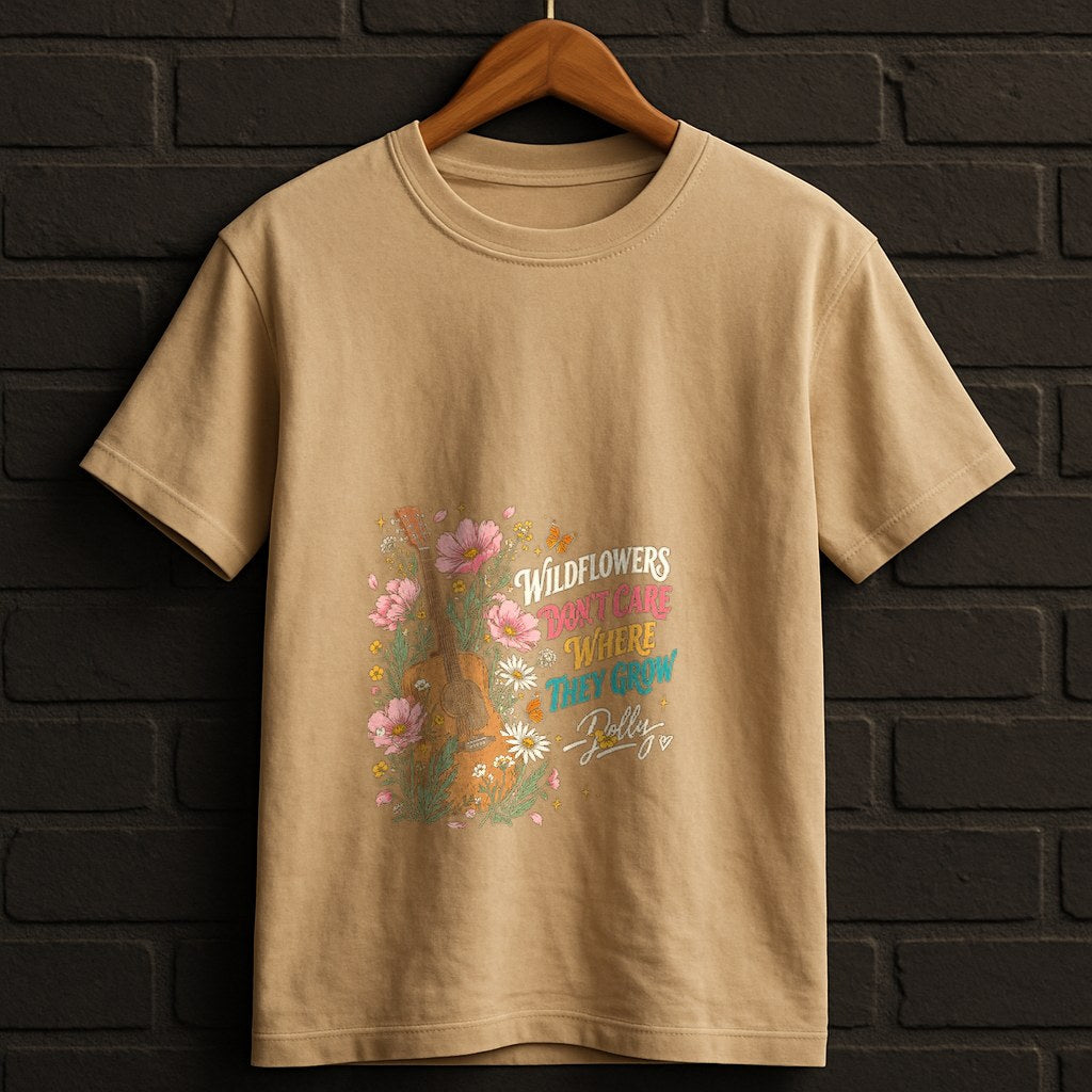 Wildflowers Dont Care Where They Grow Shirt — Sand Shirt